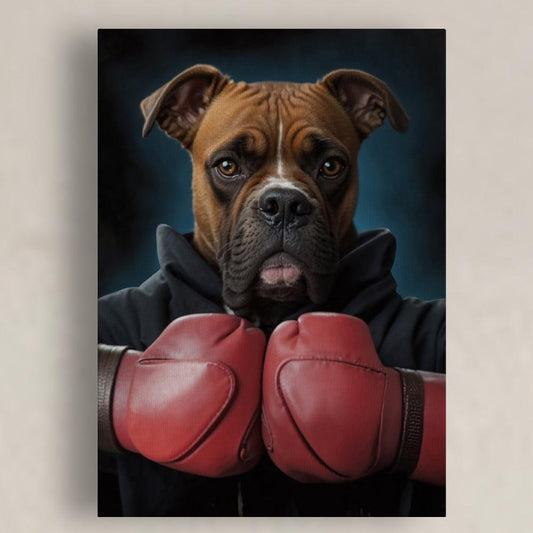 The Boxing Champion - Custom Pet Portrait
