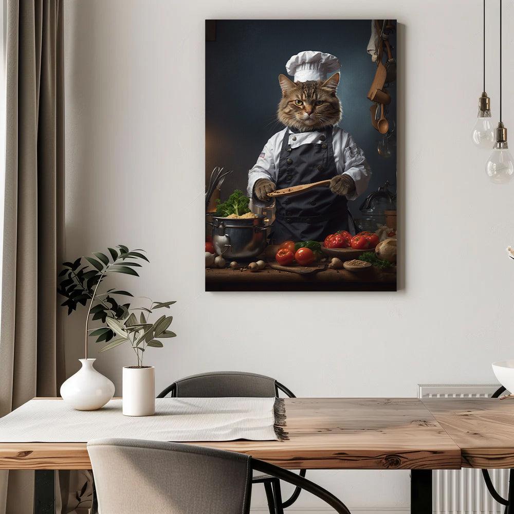Pawfect2u Custom Pet Canvas The chef cat Basic Canvas