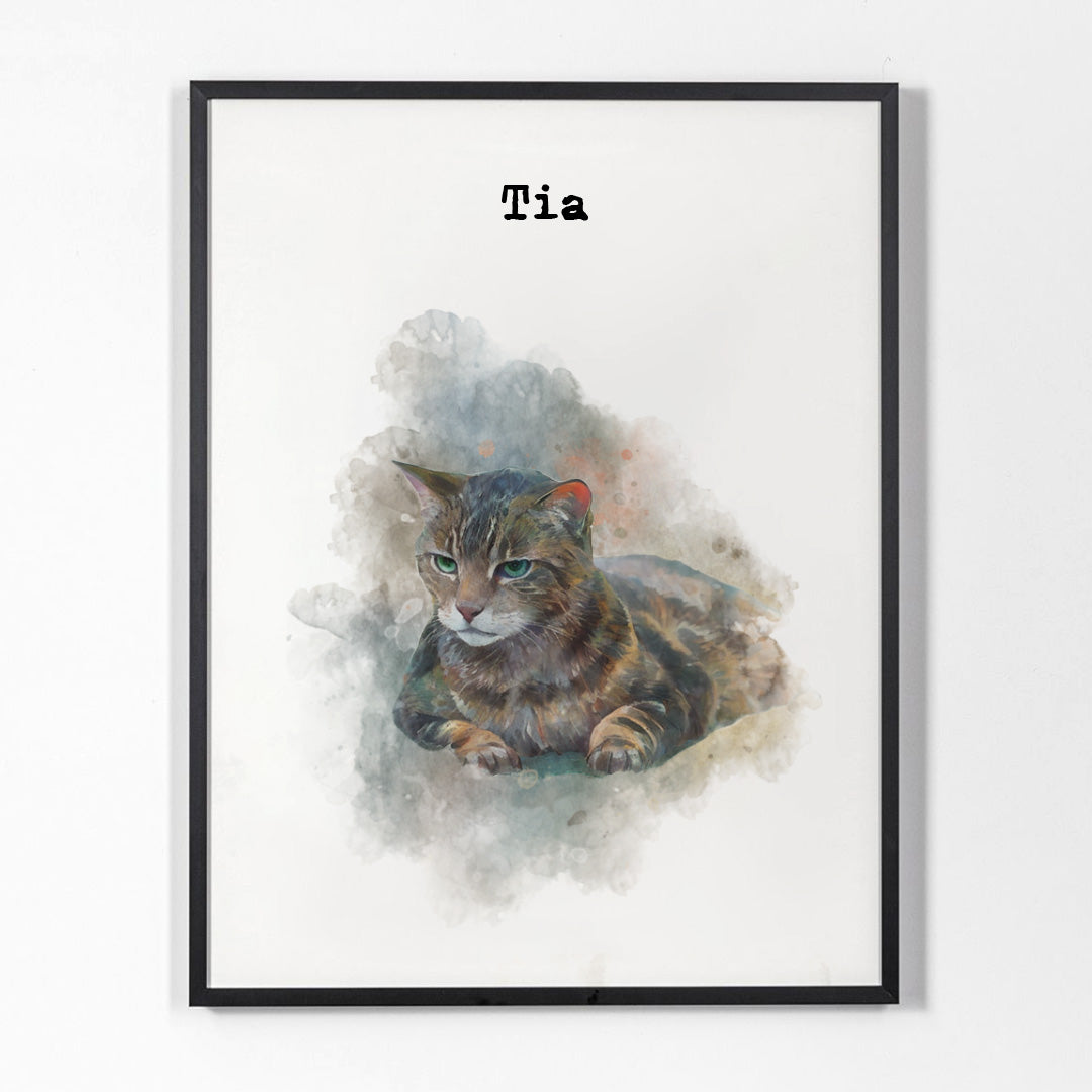 Watercolour Pet Portrait - One Pet