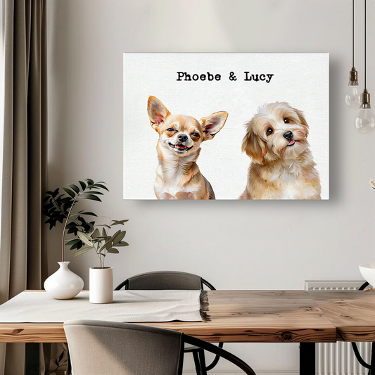 Pawfect2u modern Pet Canvas 2 pets Basic Canvas