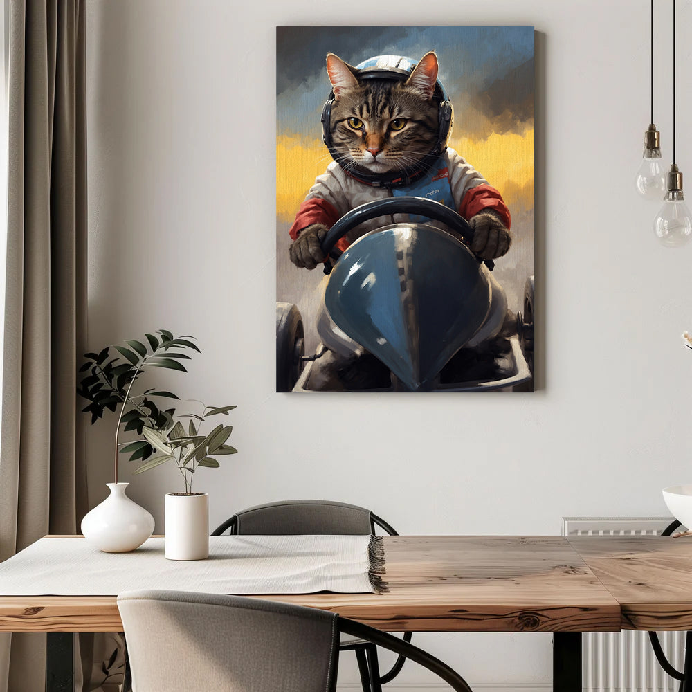 Pawfect2u Custom Pet Canvas F1 driver cat Basic Canvas