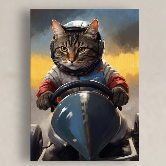 Pawfect2u Custom Pet Canvas F1 driver cat Basic Canvas