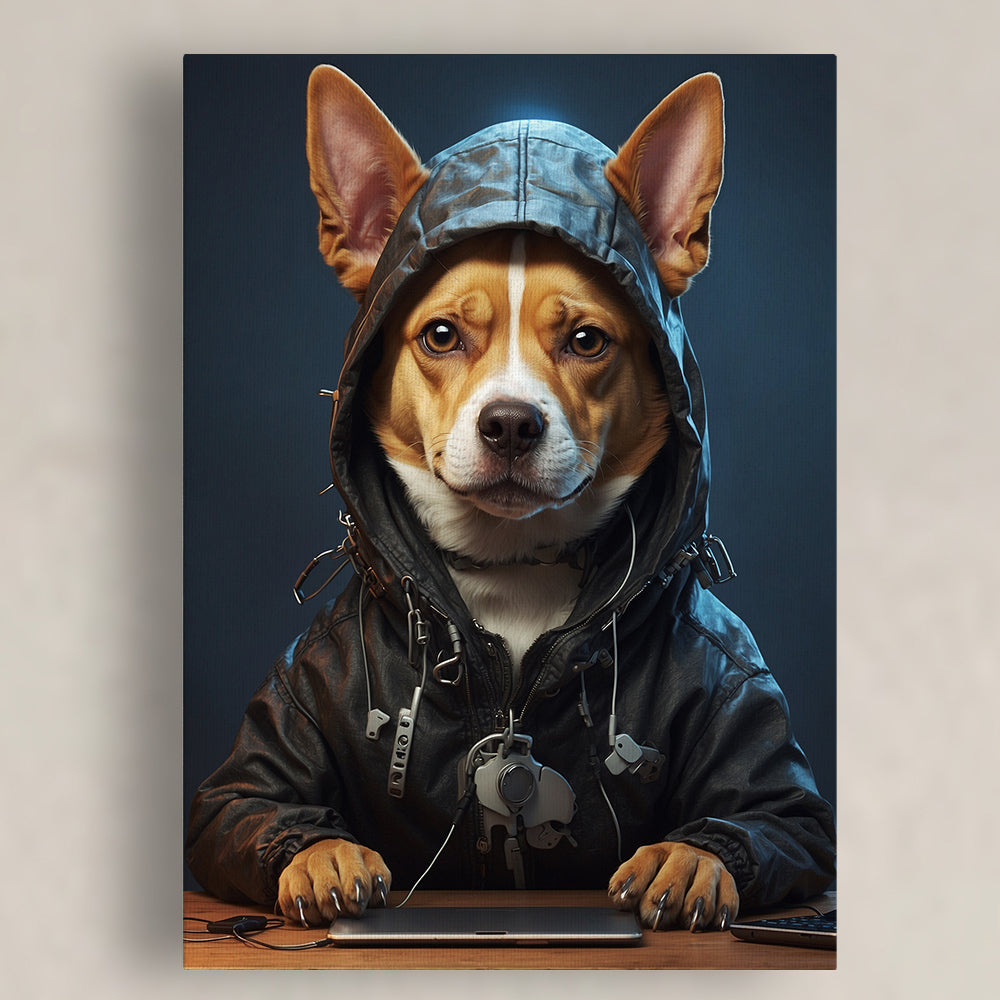 Pawfect2u Custom Pet Canvas hacker dog Basic Canvas