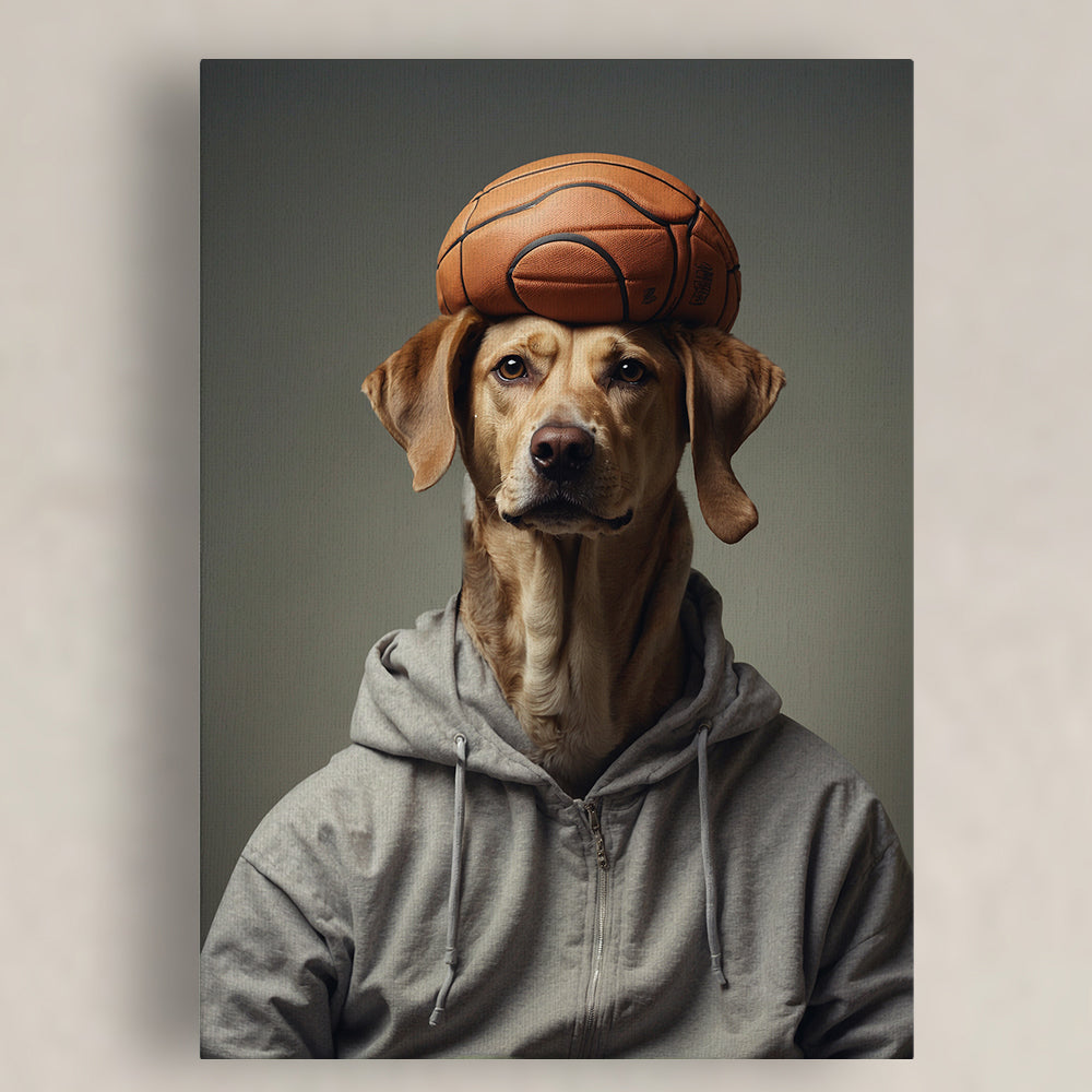 Pawfect2u Custom Pet Canvas basketball player dog Basic Canvas