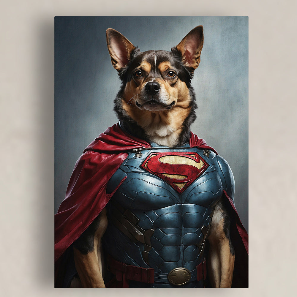 Pawfect2u Custom Pet Canvas Superman dog Basic Canvas