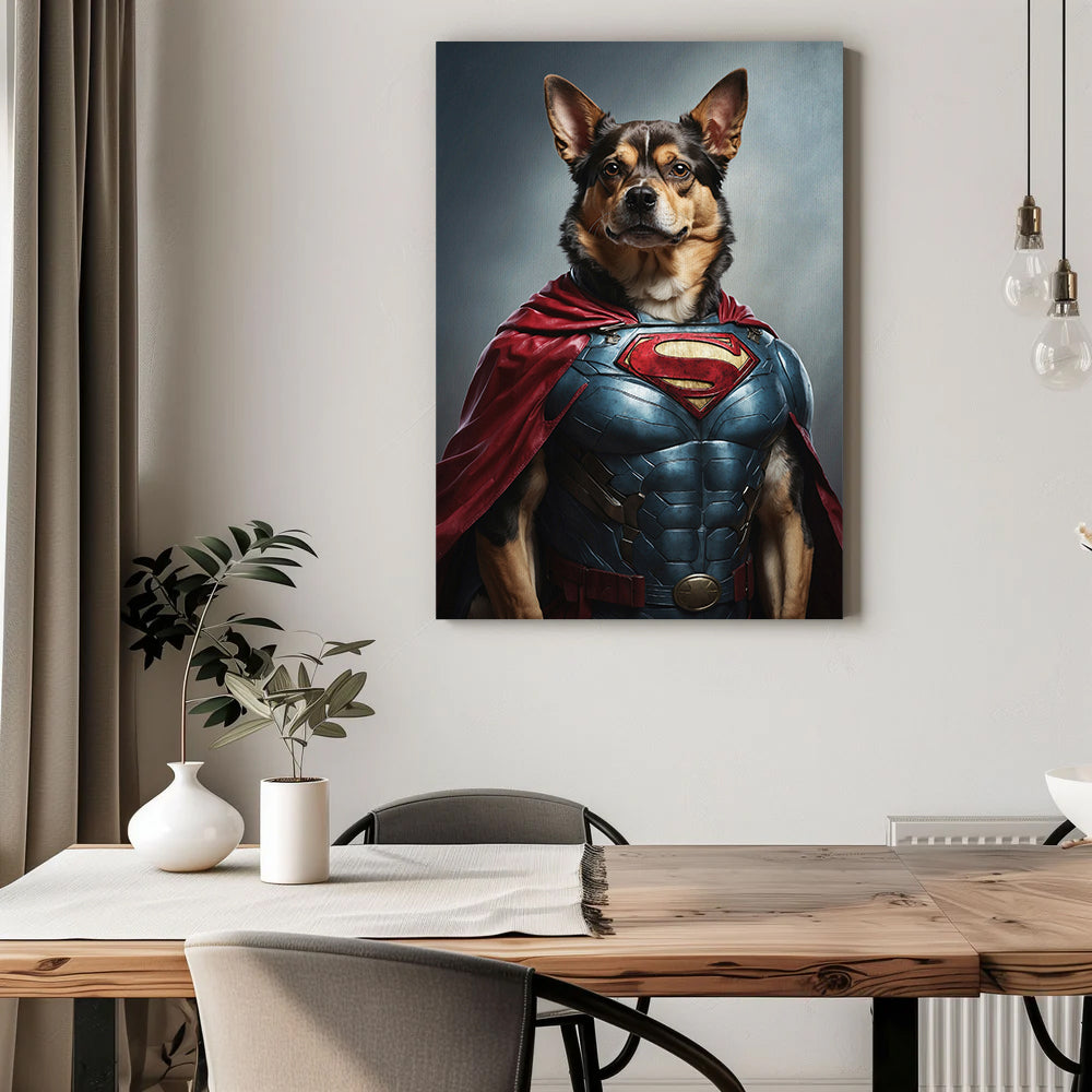 Pawfect2u Custom Pet Canvas Superman dog Basic Canvas