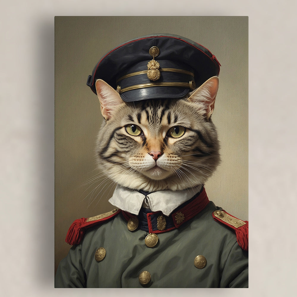 Pawfect2u Custom Pet Canvas The Admiral cat Basic Canvas