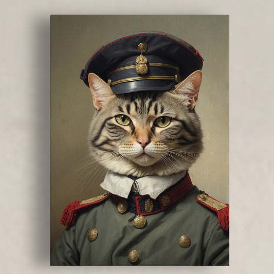 Pawfect2u Custom Pet Canvas The Admiral cat Basic Canvas