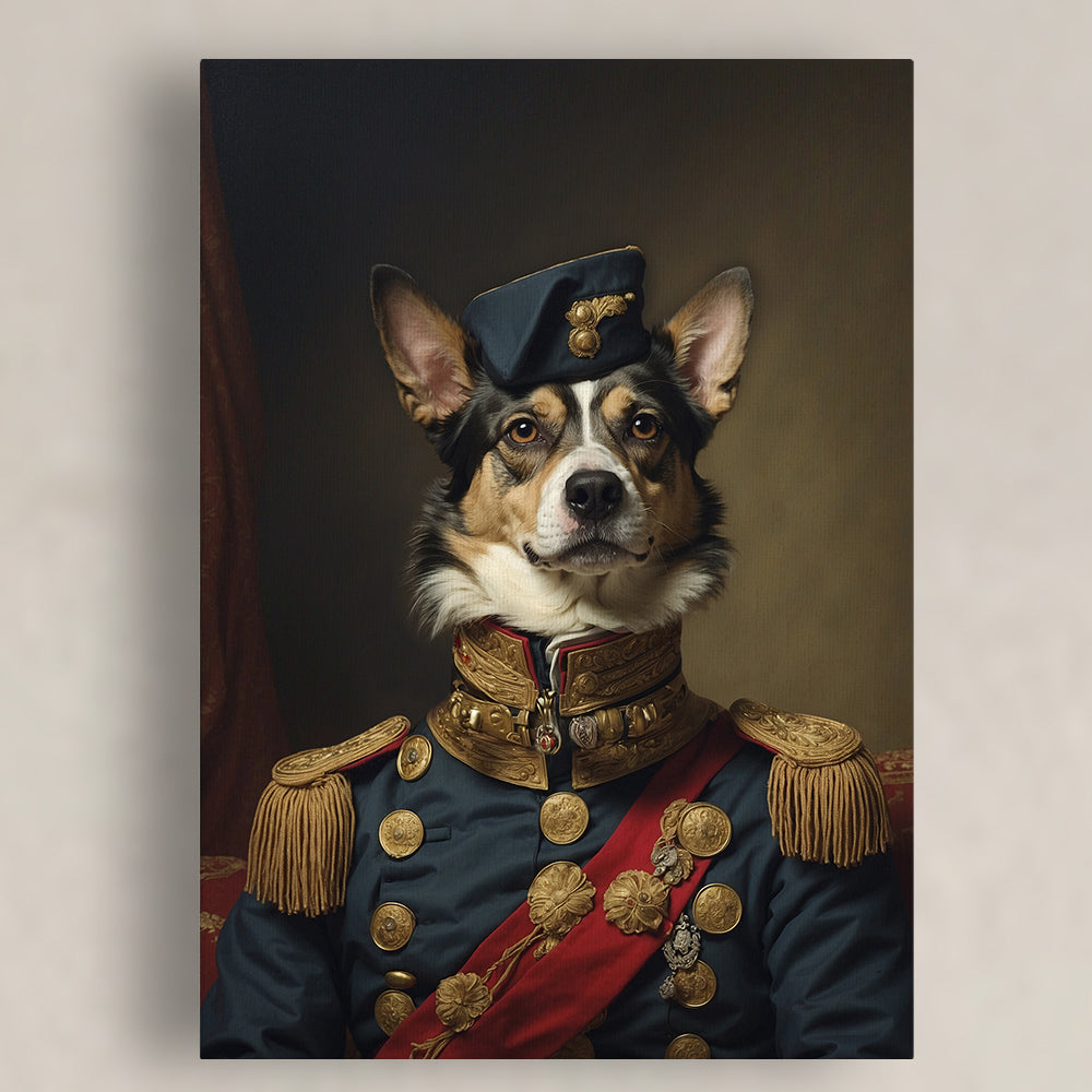 Pawfect2u Custom Pet Canvas The air marshal dog Basic portrait