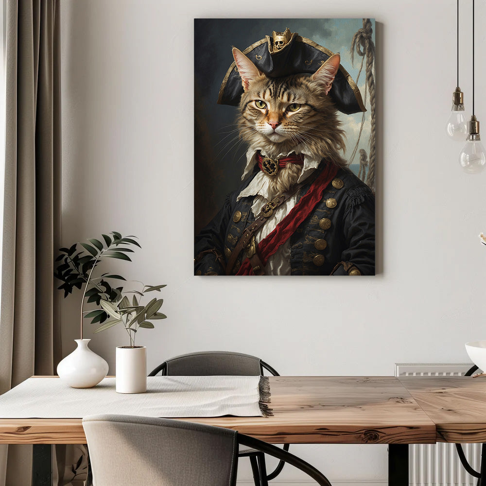 Pawfect2u Custom Pet Canvas The pirate cat Basic Canvas