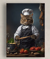 Pawfect2u Custom Pet Canvas The gordan ramsey chef cat Basic Canvas