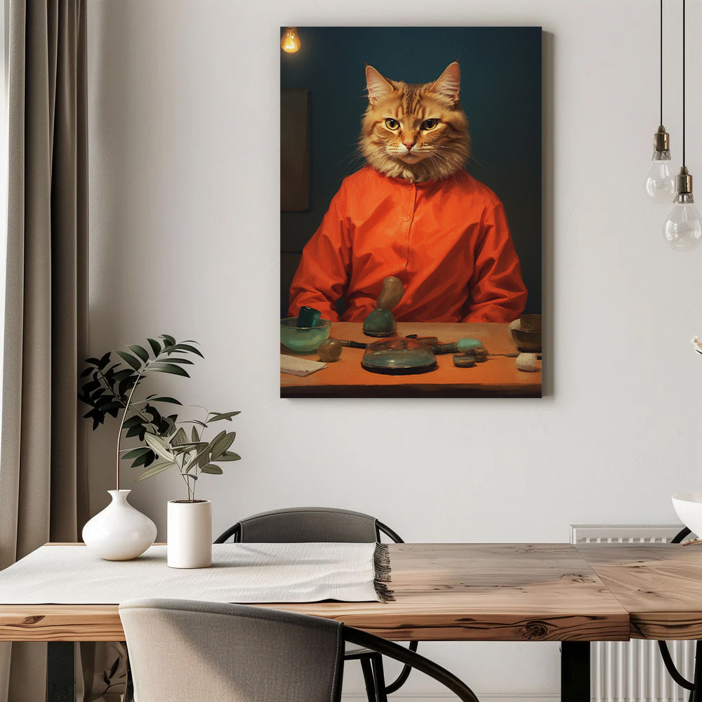 Pawfect2u Custom Pet Canvas The chemist cat Basic Canvas