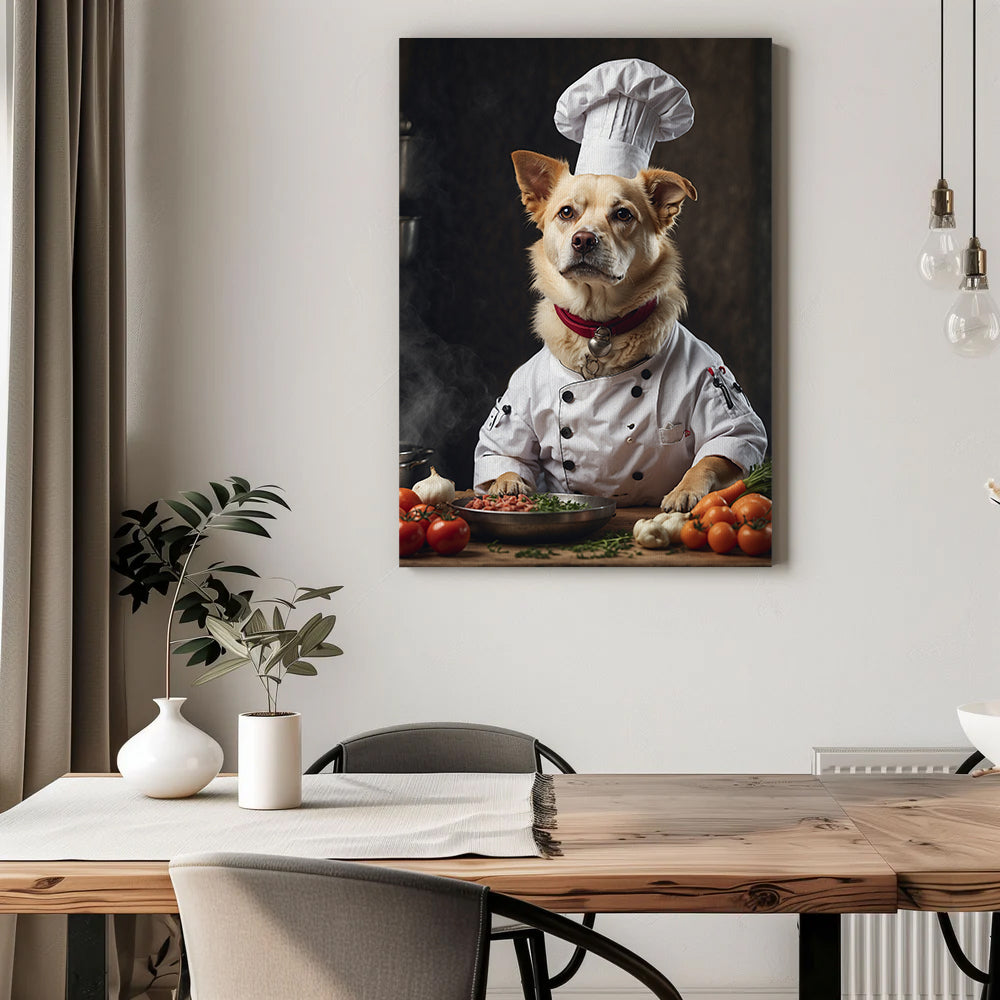 The Master Chef - Custom Pet Canvas Pawfect2u Basic Canvas